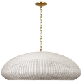 Kokomo 44" Wide Pendant | Antique-Burnished Brass | Chalk Wicker Shade