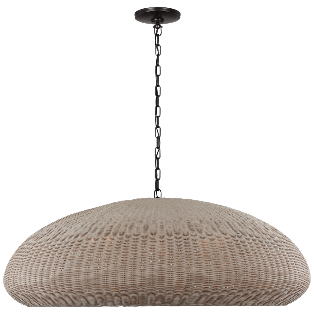Kokomo 44" Wide Pendant | Bronze | Ash Wicker Shade