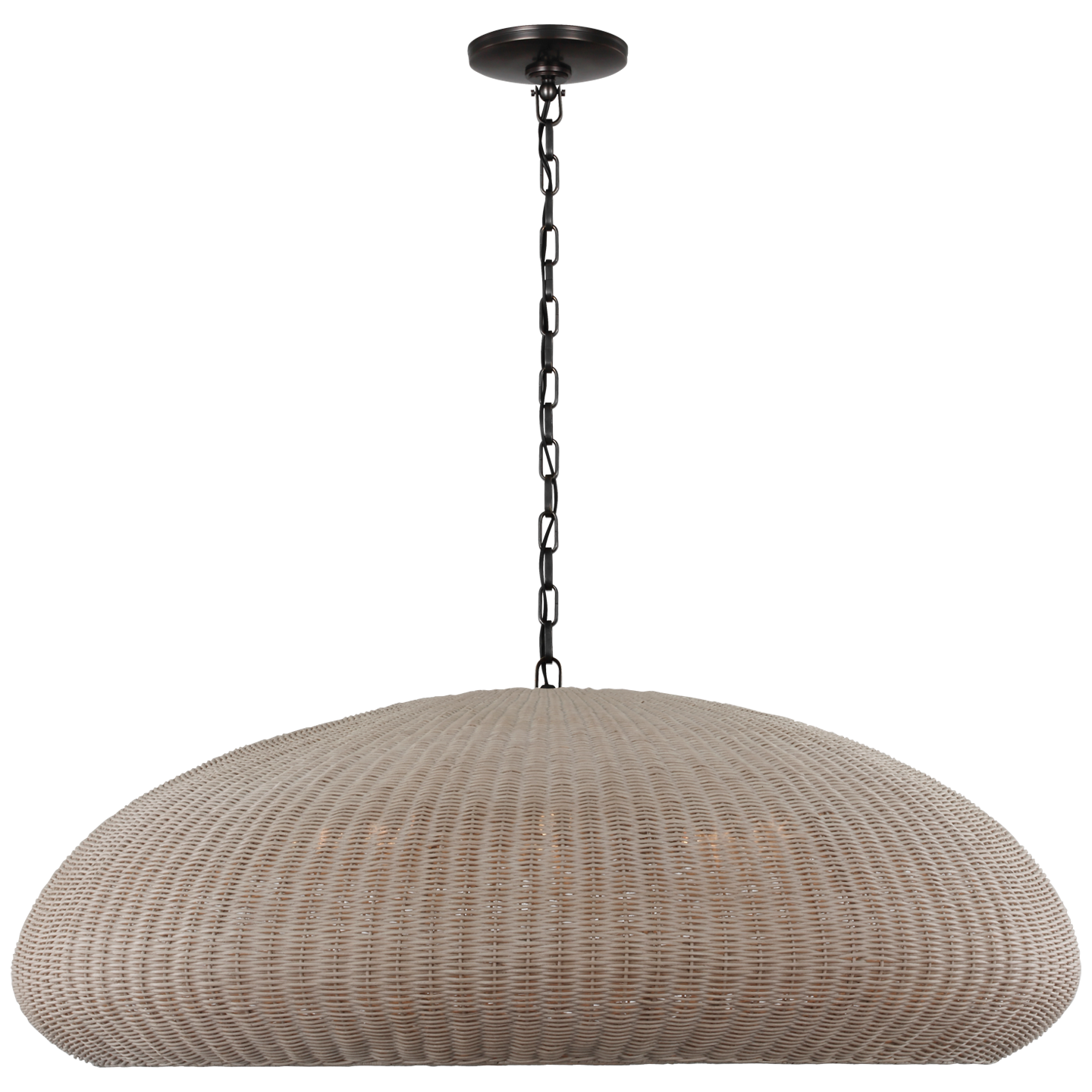 Kokomo 44" Wide Pendant | Bronze | Ash Wicker Shade
