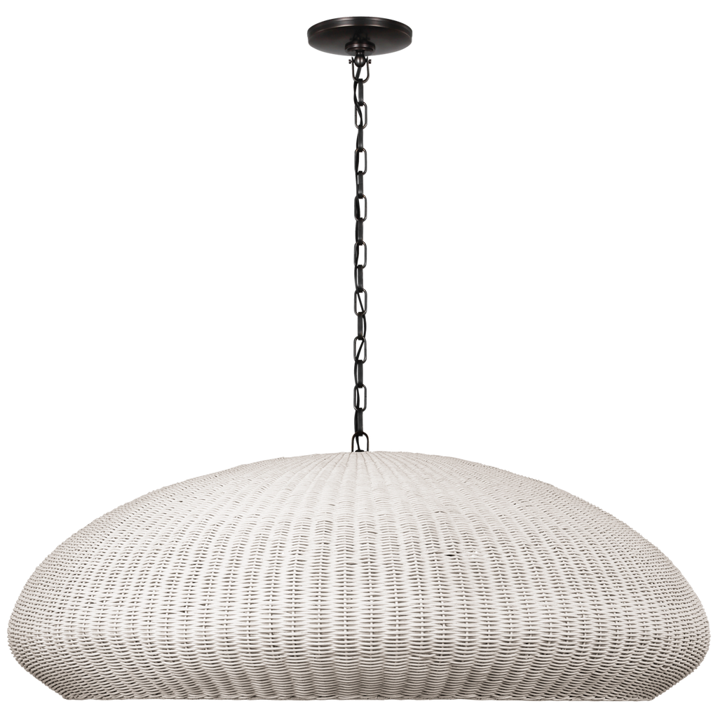 Kokomo 44" Wide Pendant | Bronze | Chalk Wicker Shade