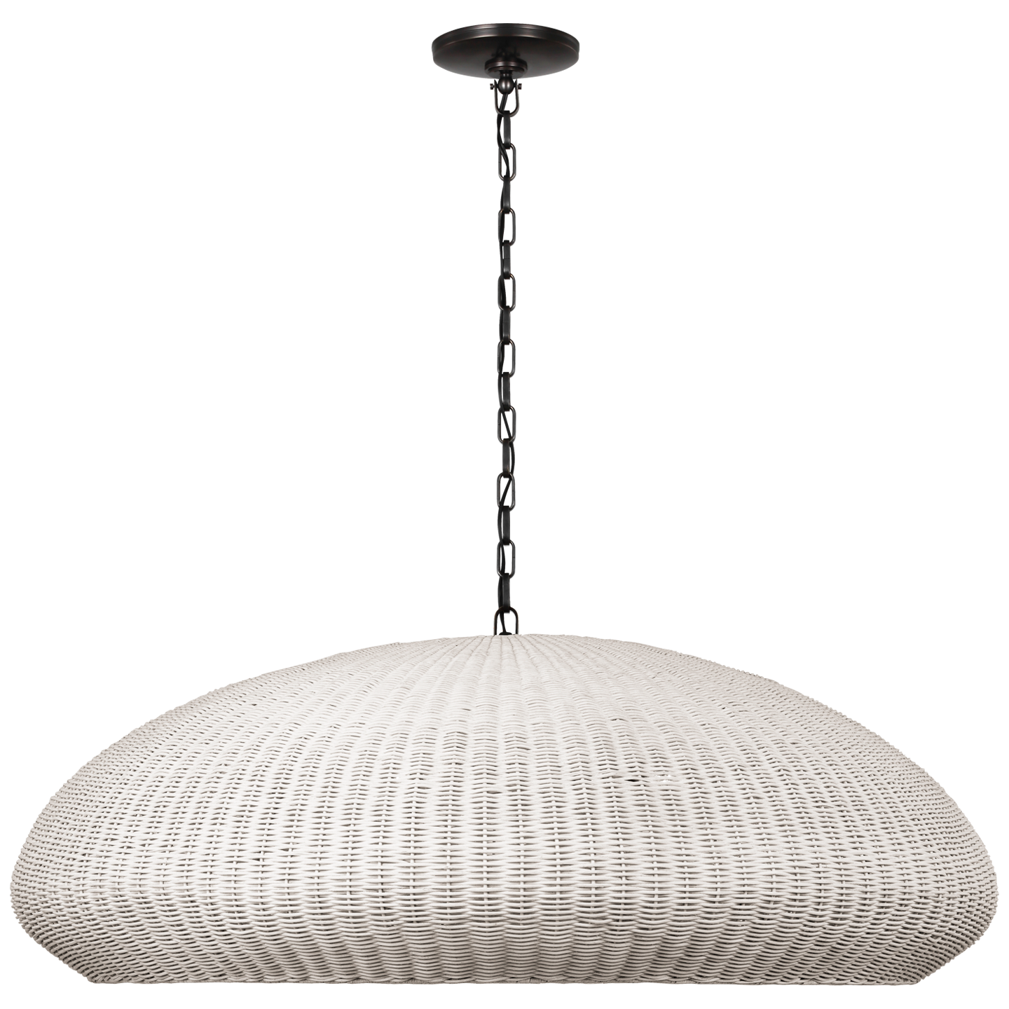 Kokomo 44" Wide Pendant | Bronze | Chalk Wicker Shade