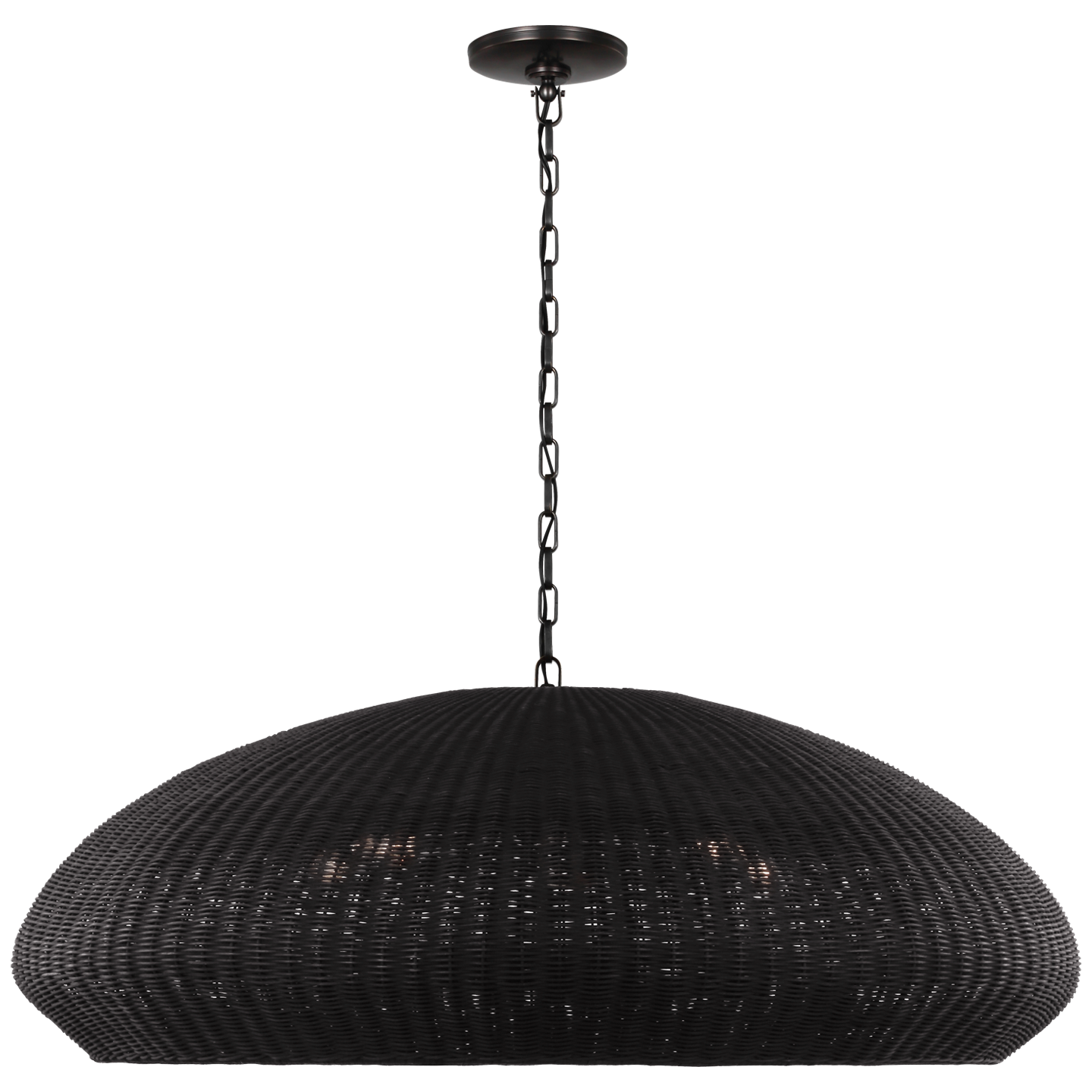 Kokomo 44" Wide Pendant | Bronze | Charcoal Wicker Shade