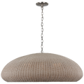 Kokomo 44" Wide Pendant | Polished Nickel | Ash Wicker Shade