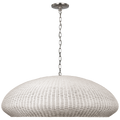 Kokomo 44" Wide Pendant | Polished Nickel | Chalk Wicker Shade
