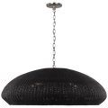 Kokomo 44" Wide Pendant | Polished Nickel | Charcoal Wicker Shade