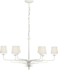 Amalfi 41" Chandelier | Plaster White | Linen Shades