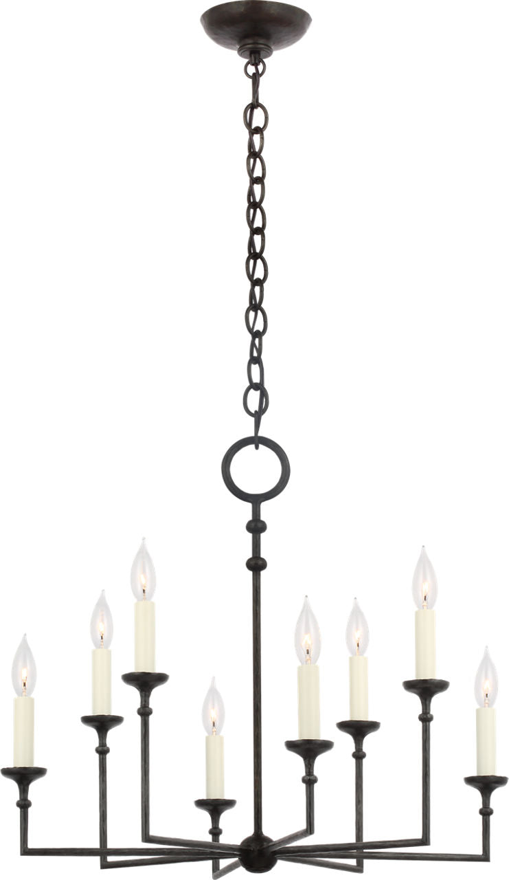 Rowen Medium 8-Light Chandelier | Aged Iron