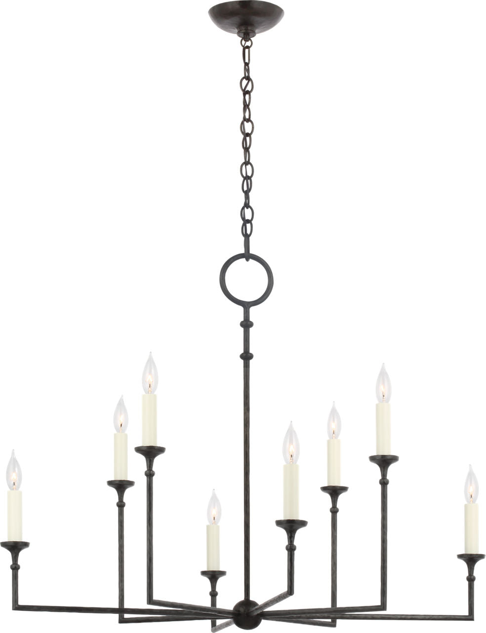 Rowen X-Large 8-Light Chandelier | Aged Iron