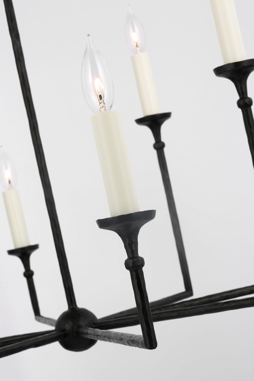 Rowen X-Large 8-Light Chandelier | Aged Iron