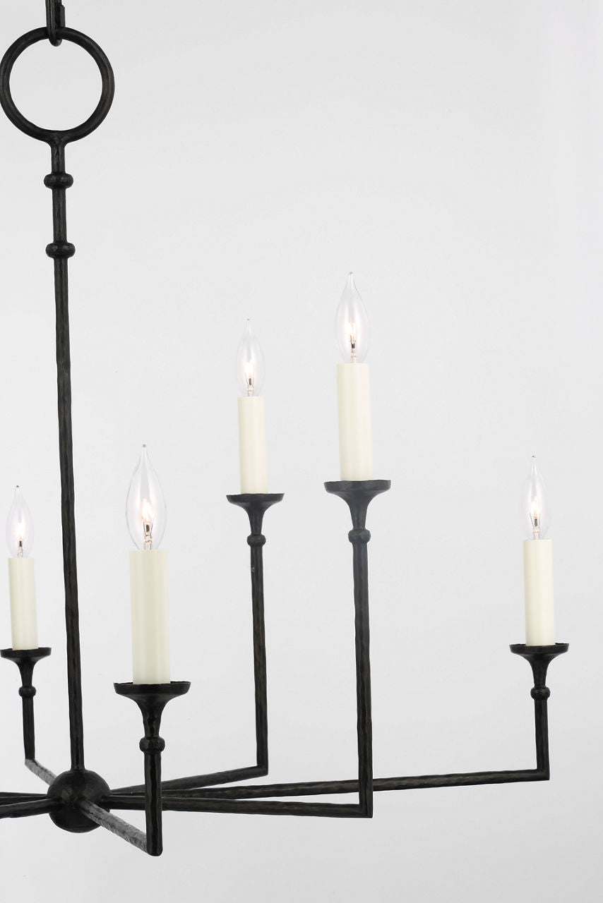 Rowen X-Large 8-Light Chandelier | Aged Iron