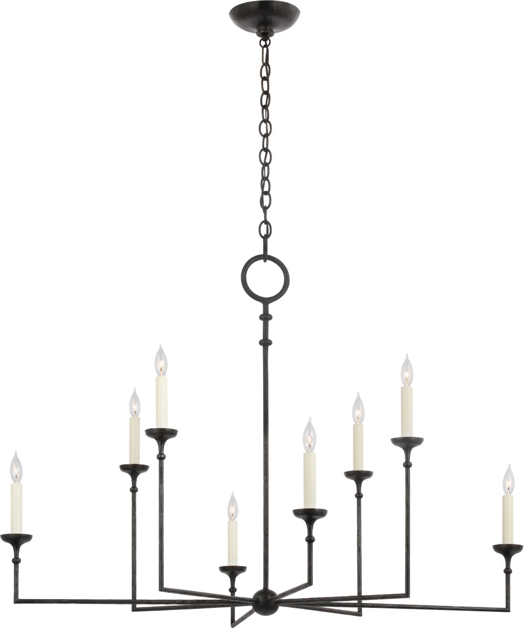Rowen Grande 8-Light Chandelier | Aged Iron