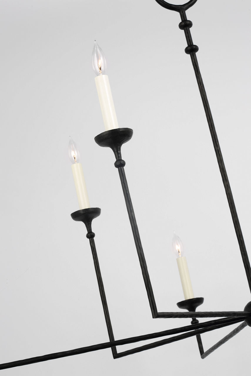 Rowen Grande 8-Light Chandelier | Aged Iron