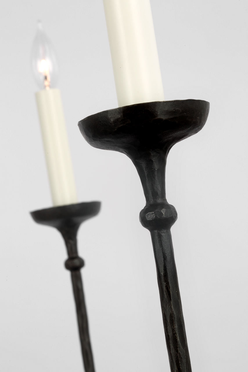 Rowen Grande 8-Light Chandelier | Aged Iron