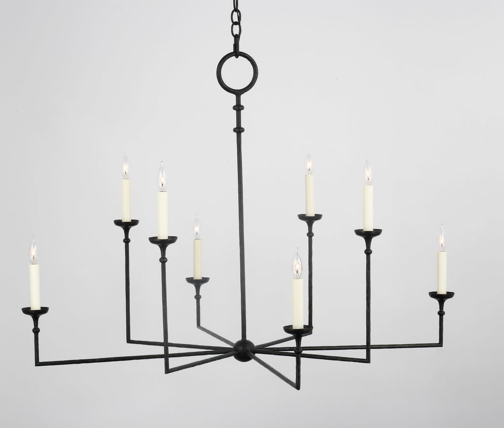 Rowen Grande 8-Light Chandelier | Aged Iron