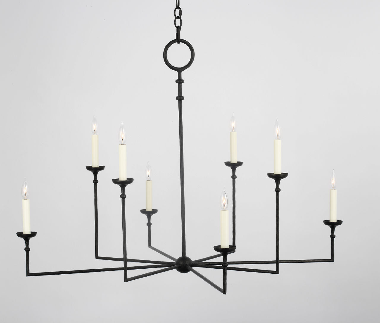 Rowen Grande 8-Light Chandelier | Aged Iron
