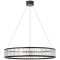 Iterna 30" Ring Chandelier | Modern Iron | Crystal