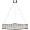 Iterna 30" Ring Chandelier | Polished Nickel | Alabaster