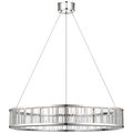 Iterna 30" Ring Chandelier | Polished Nickel | Crystal