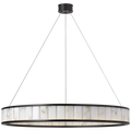 Iterna 40" Ring Chandelier | Modern Iron | Alabaster