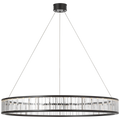 Iterna 40" Ring Chandelier | Modern Iron | Crystal