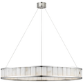 Iterna 40" Ring Chandelier | Polished Nickel | Alabaster