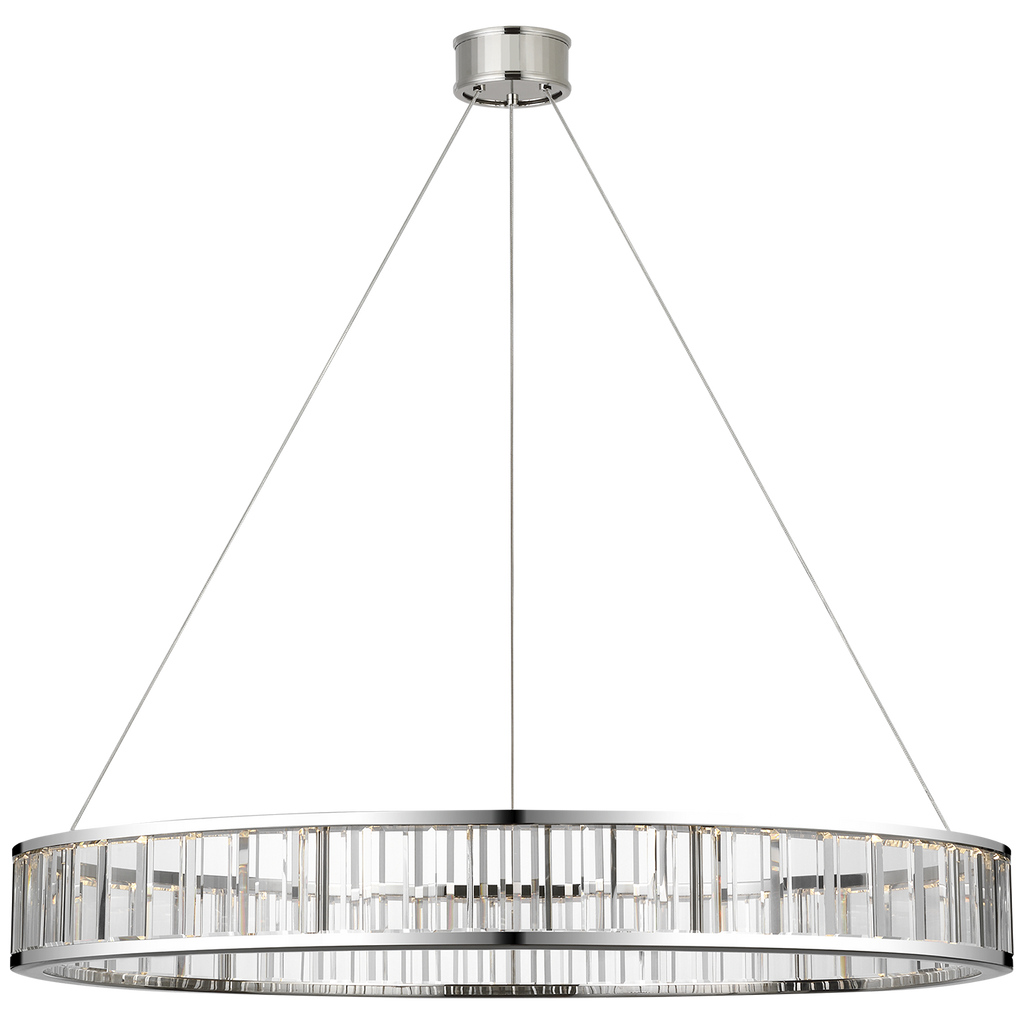 Iterna 40" Ring Chandelier | Polished Nickel | Crystal