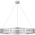 Iterna 40" Ring Chandelier | Polished Nickel | Crystal