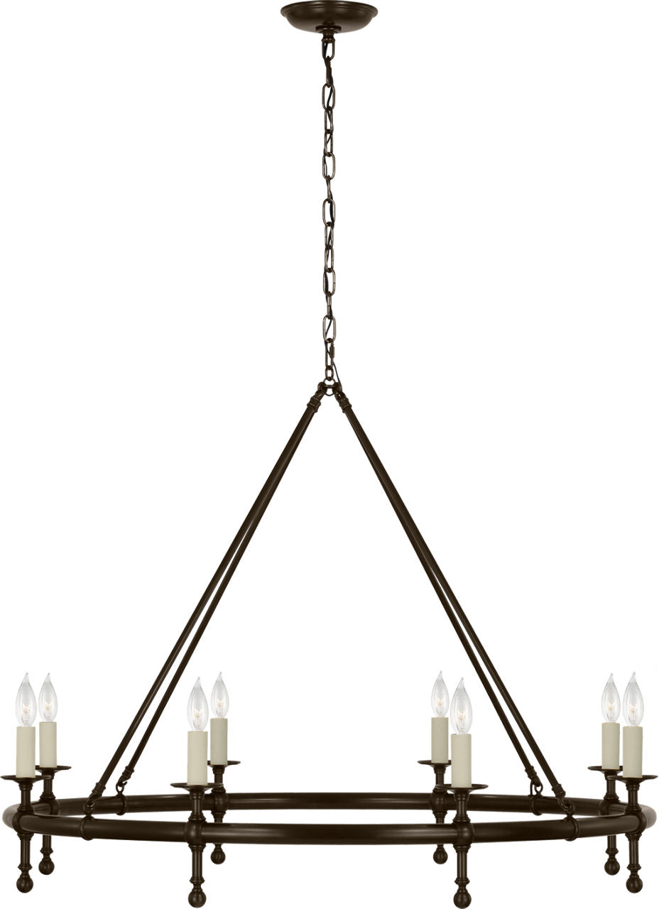 Classic 42" Ring Chandelier | Bronze