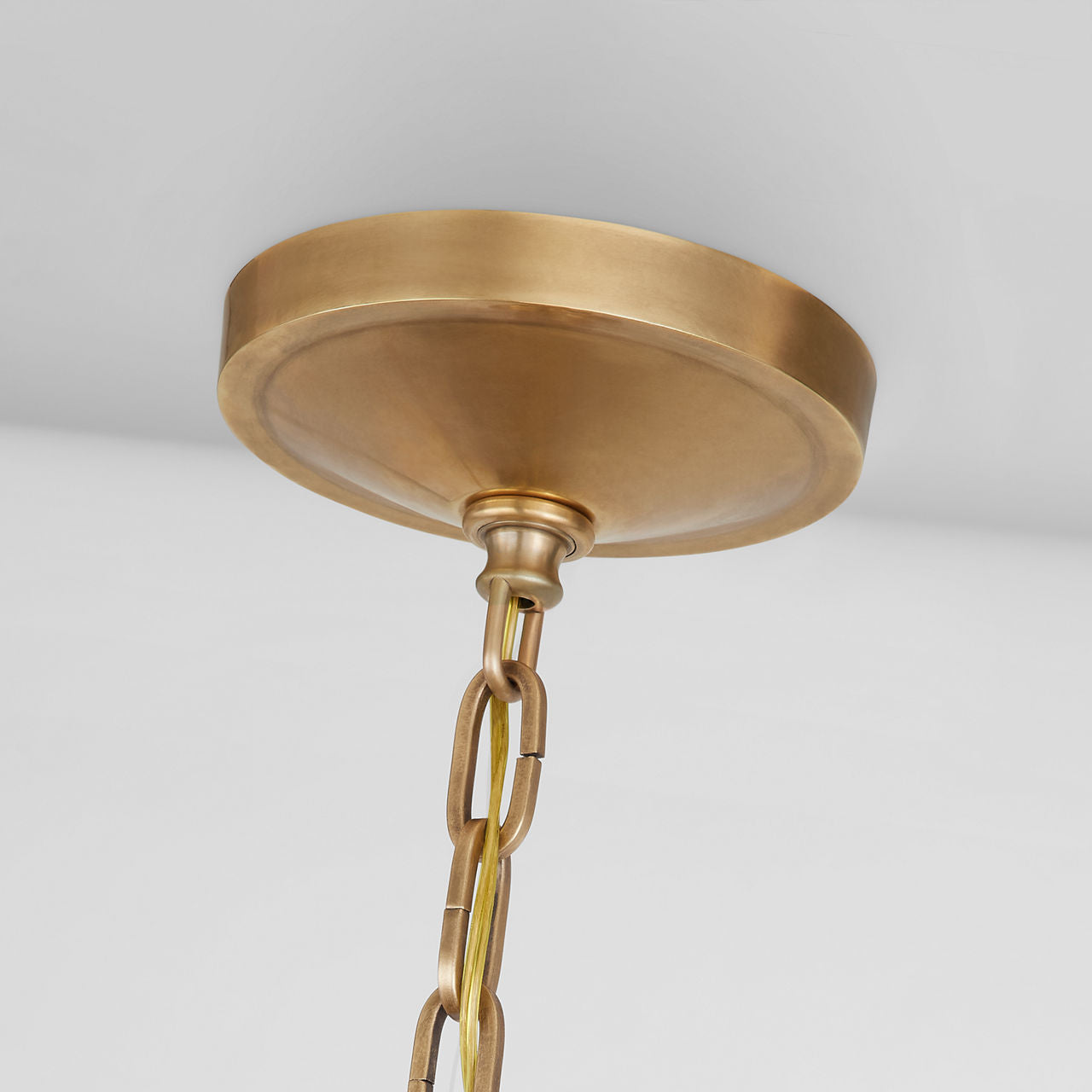 Darlana XL Wrapped Lantern | Antique-Burnished Brass and Natural Rattan