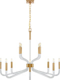 Reagan Grande Two Tier Chandelier | Antique-Burnished Brass and Crystal