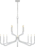 Reagan Grande Two Tier Chandelier | Polished Nickel and Crystal