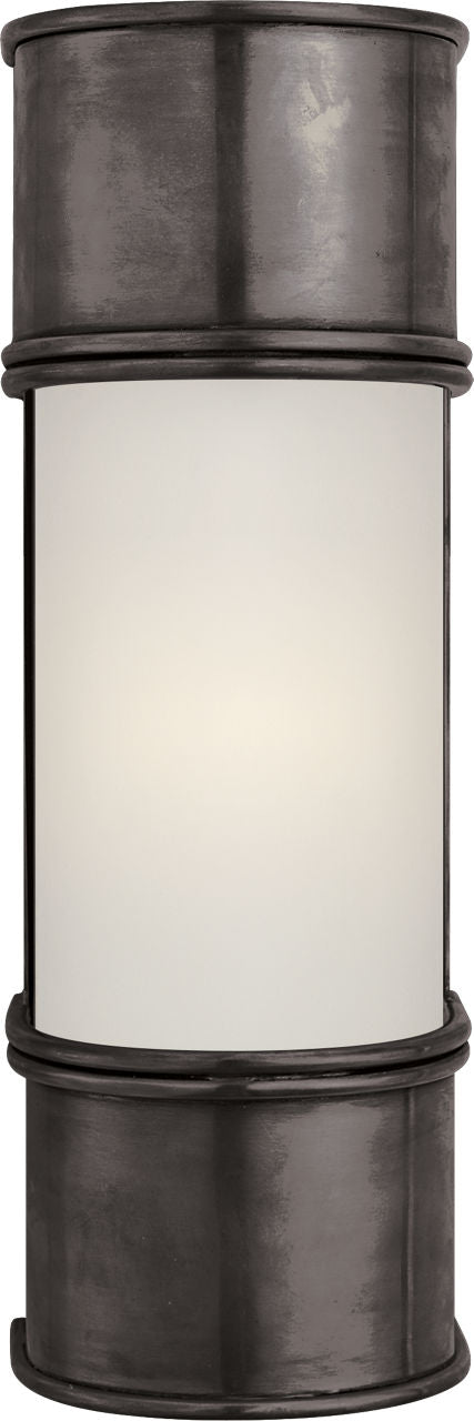 Oxford 12" Bath Sconce | Bronze | Frosted Glass