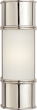Oxford 12" Bath Sconce | Polished Nickel | Frosted Glass