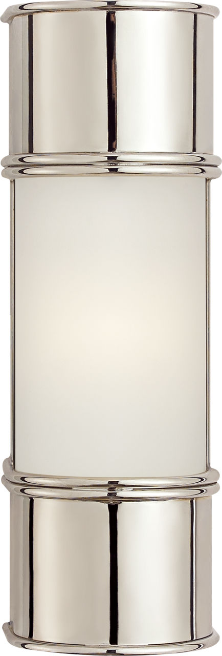 Oxford 12" Bath Sconce | Polished Nickel | Frosted Glass