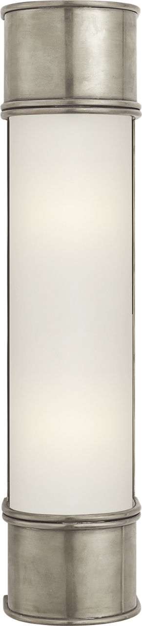 Oxford 18" Bath Sconce | Antique Nickel | Frosted Glass