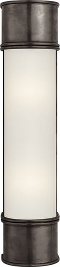 Oxford 18" Bath Sconce | Bronze | Frosted Glass