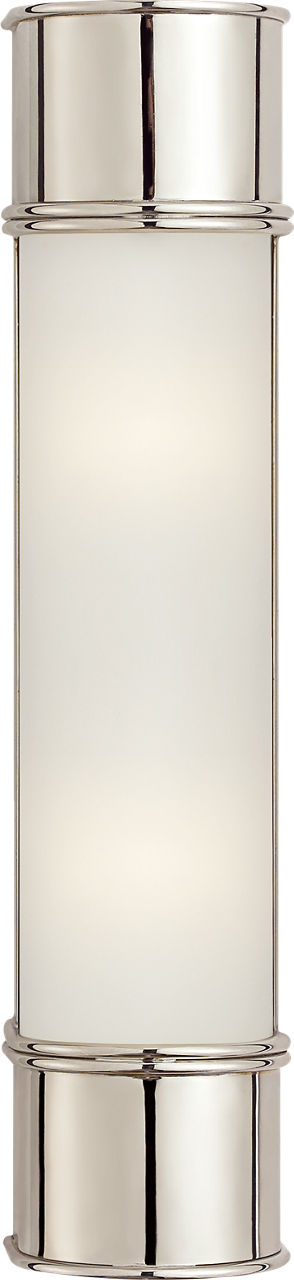 Oxford 18" Bath Sconce | Polished Nickel | Frosted Glass