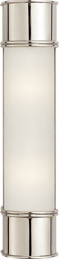 Oxford 18" Bath Sconce | Polished Nickel | Frosted Glass
