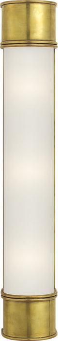Oxford 24" Bath Sconce | Antique-Burnished Brass | Frosted Glass