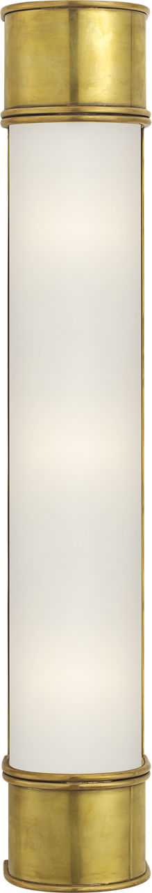 Oxford 24" Bath Sconce | Antique-Burnished Brass | Frosted Glass