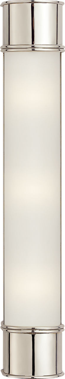 Oxford 24" Bath Sconce | Polished Nickel | Frosted Glass