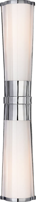 Carew Linear Sconce | Polished Nickel | White Glass