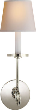 Symmetric Twist Single Sconce | Polished Nickel | Natural Paper Shade