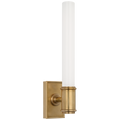 Owen 14" Single Bath Light | Antique-Burnished Brass | White Glass