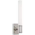 Owen 14" Single Bath Light | Polished Nickel | White Glass