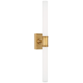 Owen 22" Double Bath Light | Antique-Burnished Brass | White Glass