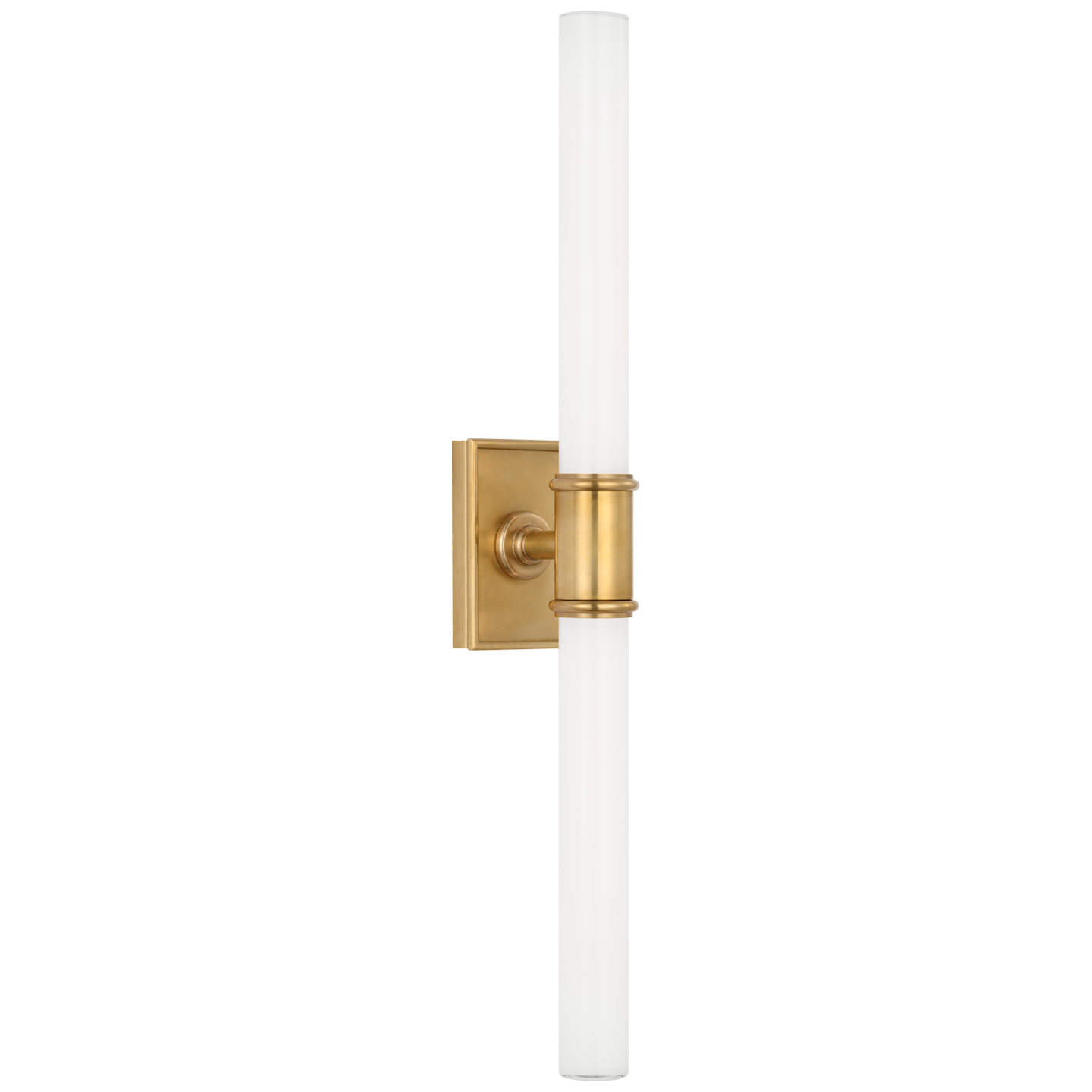 Owen 22" Double Bath Light | Antique-Burnished Brass | White Glass