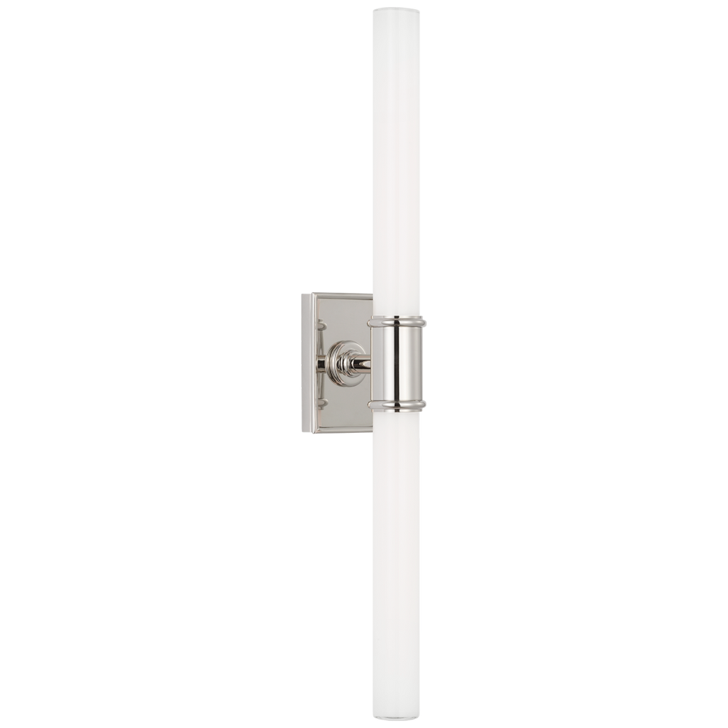 Owen 22" Double Bath Light | Polished Nickel | White Glass