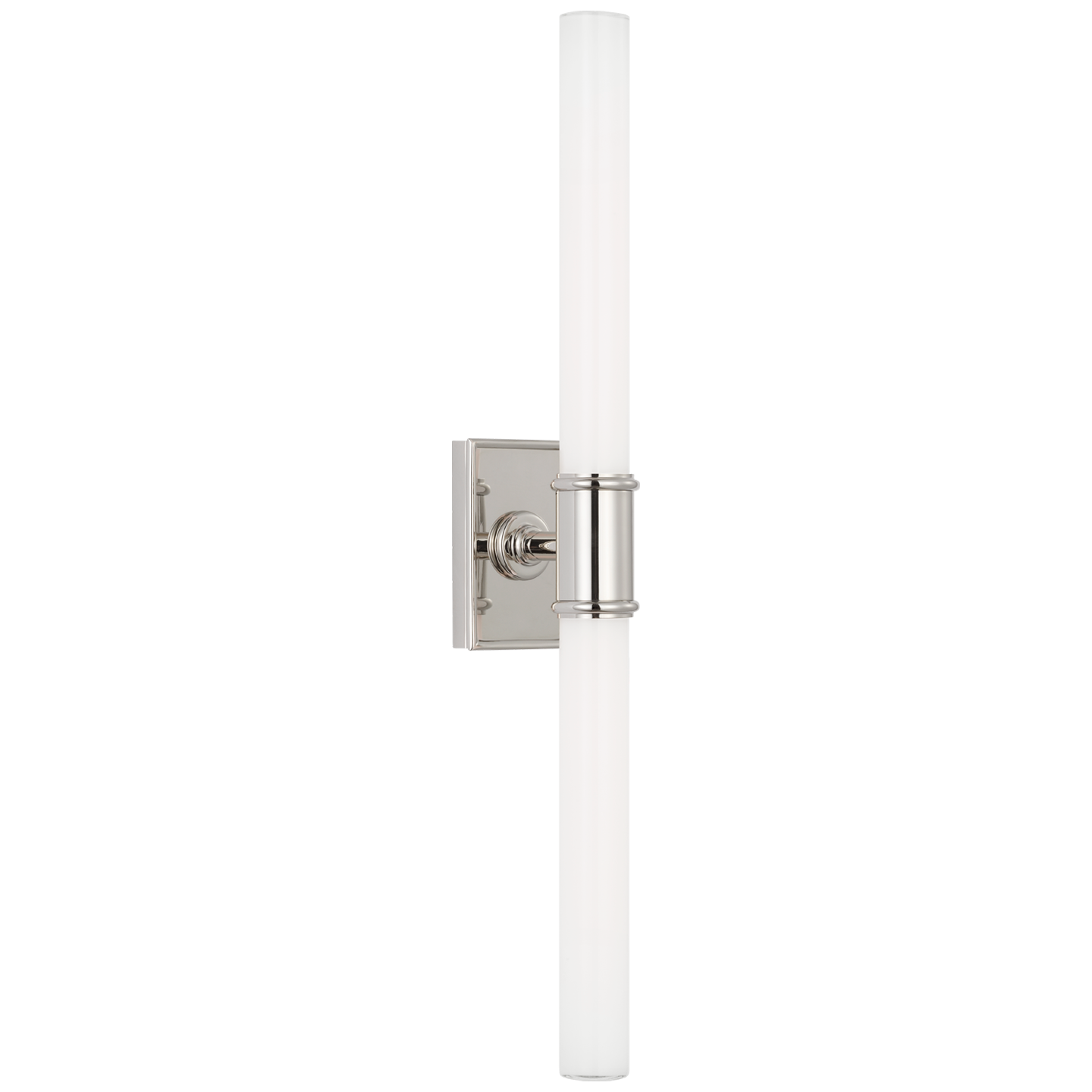 Owen 22" Double Bath Light | Polished Nickel | White Glass