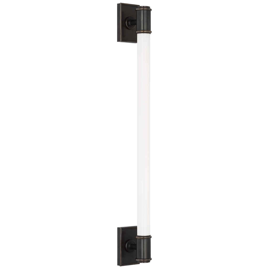 Owen 30" Linear Bath Light | Bronze | White Glass